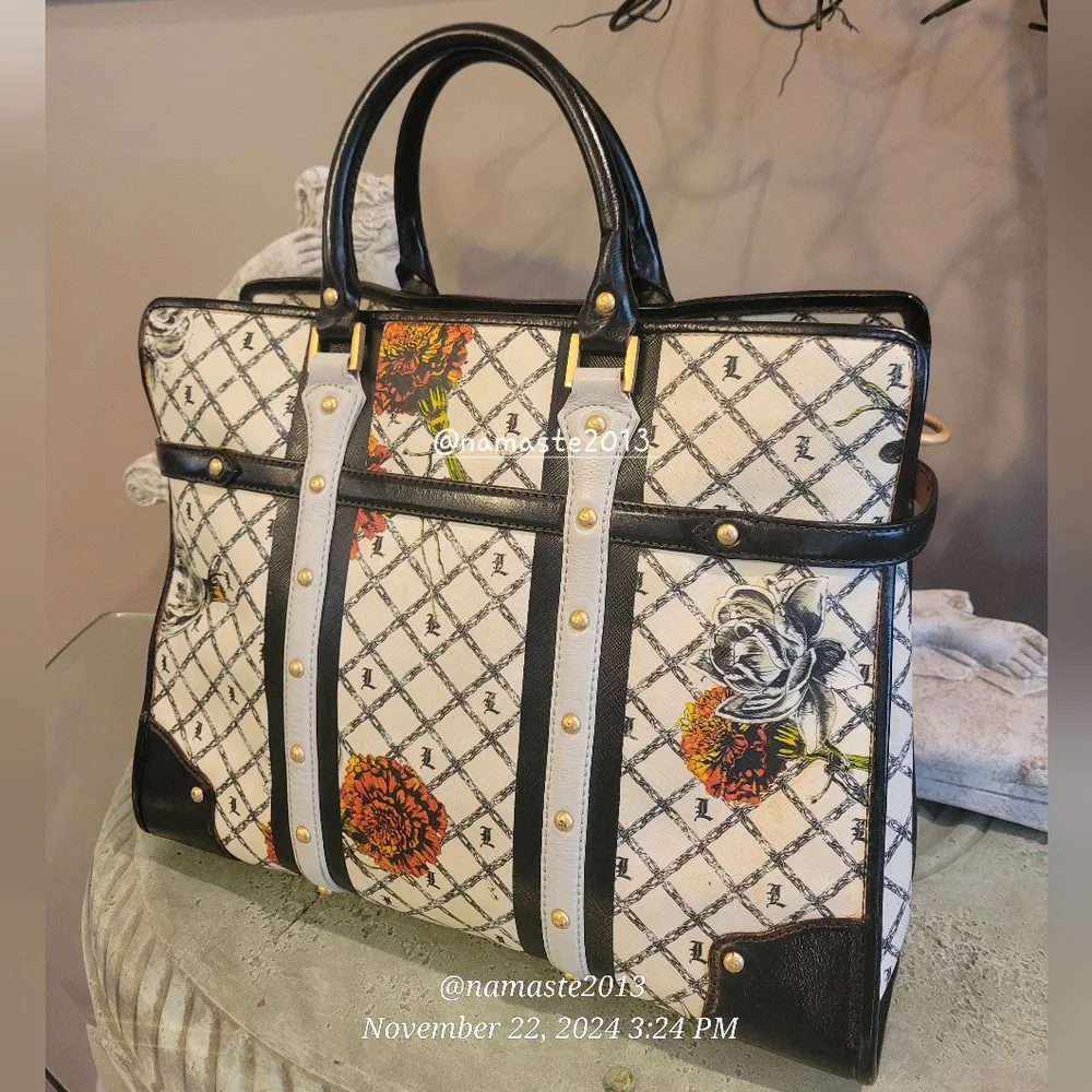 L.A.M.B. Gwen Stefani Marigold Satchel Designer Luxury Celebrity Leather #64 - Picture 15 of 16